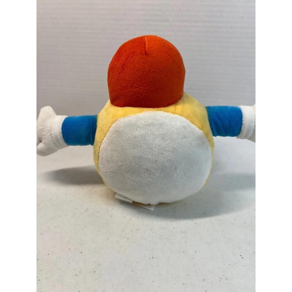 Eat'n Park Smiley Face Plush Mascot Toy Orange Hat Blue Arms 9 Inch Collectible